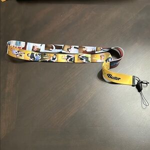 New BTS-Yellow and White Lanyard with Photos Design